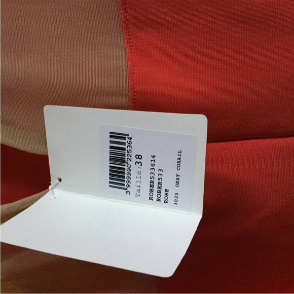 Mugler coral dress size 38 see through - Picture 5 of 5